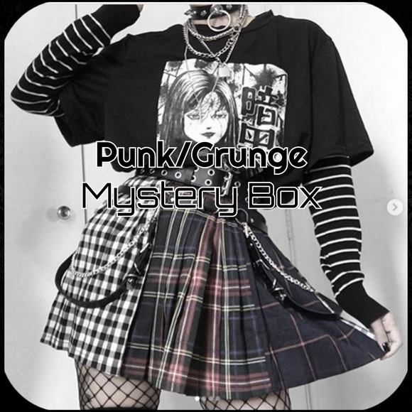 Dolls Kill Tops - Punk/Grunge Mystery LARGE Box 10pcs Clothes Accessories Jewelry Goth Aesthetic
